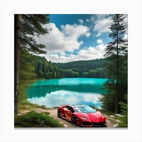 Lake Lamborghini 2 Canvas Print