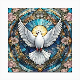 Holy Spirit Dove Stained Glass #1 Canvas Print