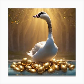 Goose With Golden Eggs Canvas Print