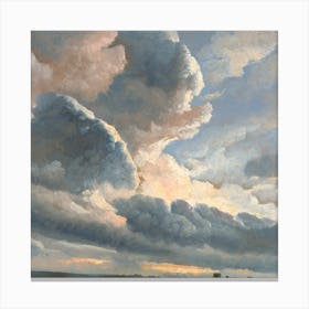 Clouds With A Sunset Rome, Simon Alexandre Clément Denis Canvas Print