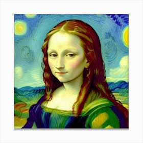 A Youthful Vision Mona Lisa Through New Eyes Canvas Print