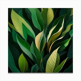 Abstract Leaves 3 Canvas Print