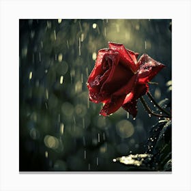 Rain Rose Canvas Print