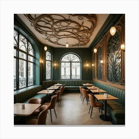 Paris Cafe Interior Canvas Print