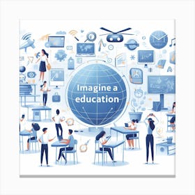 Imagine A Education Canvas Print