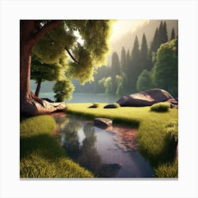 3d Landscape Canvas Print
