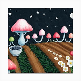 Mushroom Field 1 Canvas Print