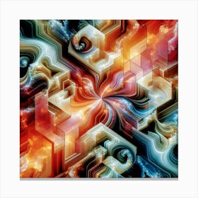 Abstract Fractal tripp Canvas Print