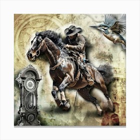 Horse Surreal Illustration Art 05 Canvas Print