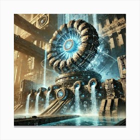 A High Tech, Sci Fi Scene Featuring The Cascade Co 1 Canvas Print