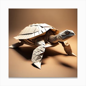 Origami Turtle Canvas Print
