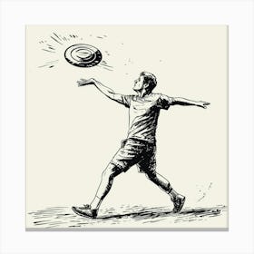 Frisbee Thrower 1 Canvas Print