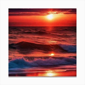 Sunset On The Beach 594 Canvas Print