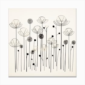 Flowers On A Wall Canvas Print