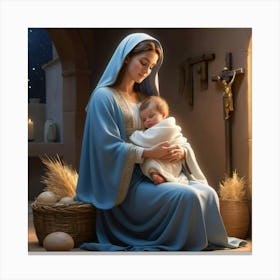 Jesus And Baby 1 Canvas Print