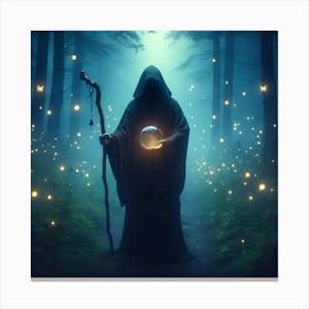 Shaman In The Forest Canvas Print