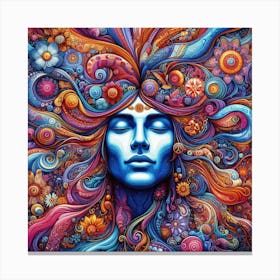 Psychedelic Hair Canvas Print