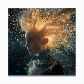 Spark Haired Woman Canvas Print