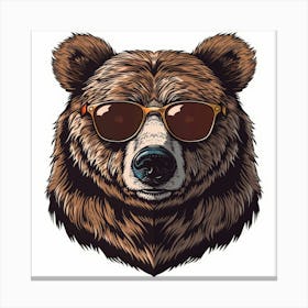 Bear In Sunglasses 5 Canvas Print