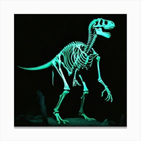 Glow In The Dark Dinosaur 2 Canvas Print