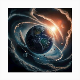 Earth A Marble In The Milky Way Canvas Print