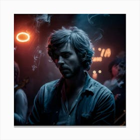 A Dramatic Portrait Of A Musician With A Melanchol Canvas Print