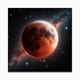 Red Planet In Space Canvas Print