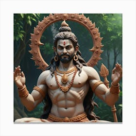 Pikaso Texttoimage 3d Model Virat Kohli Was Taking Blessed With Lord Canvas Print