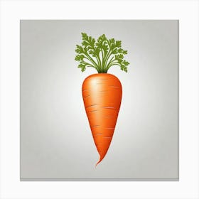 Carrot On A White Background Canvas Print