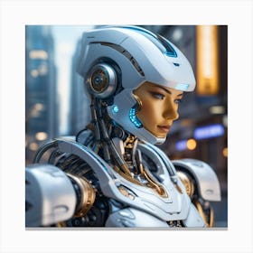 Futuristic Female Robot 1 Canvas Print