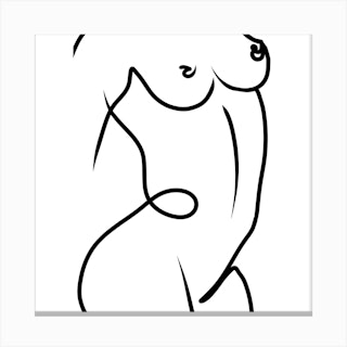 Nude 1 Square Canvas Print