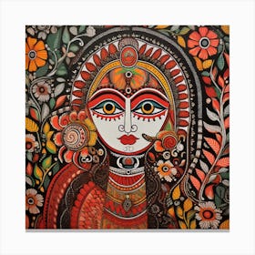 Indian Woman By artistai Canvas Print