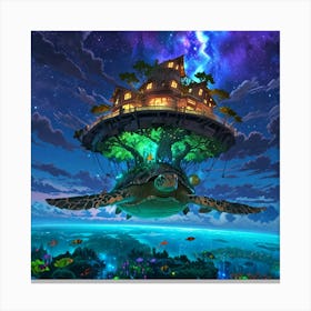 Futuristic Treehouse Wall Art Decoration Toile