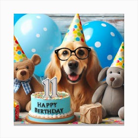 Birthday Dog Canvas Print