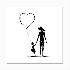 A Heart Balloon Canvas Print