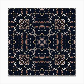 Abstract geometric symmetric mosaic pattern 2 Canvas Print