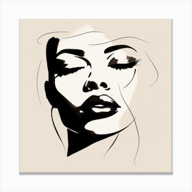 Woman'S Face 23 Canvas Print