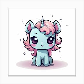 Kawaii Unicorn 40 Canvas Print