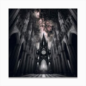 Cathedral In The Night 1 Canvas Print