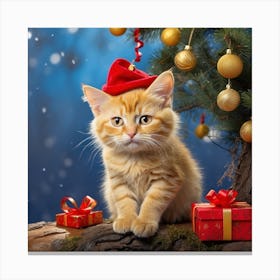 NOEL CAT Canvas Print