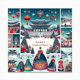 Korean Christmas Set Canvas Print