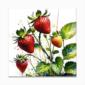 Strawberry Painting 1 Canvas Print