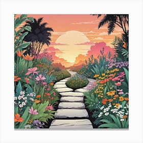 Into The Garden Ai Art Wall Art Design Illustration (46) Canvas Print