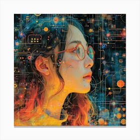 Futuristic Girl 1 Canvas Print