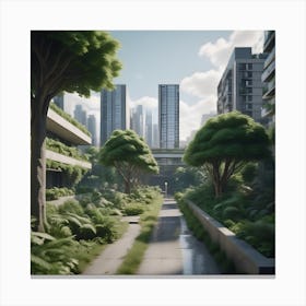 Futuristic Cityscape 2 Canvas Print