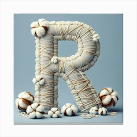 Cotton Letter R Canvas Print