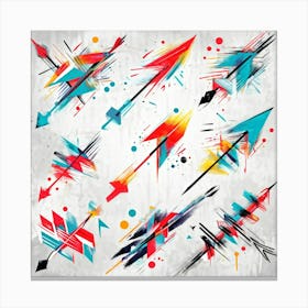 Abstract Hand Drawn Arrows And Pointers Set Collection Positioned At Various Angles Across The Canv (6) Canvas Print