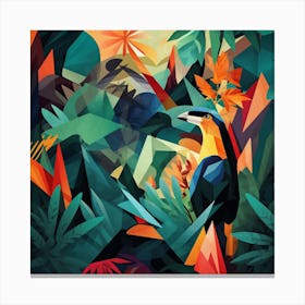 Toucan In The Jungle Canvas Print