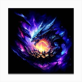 Dragon In Space Canvas Print