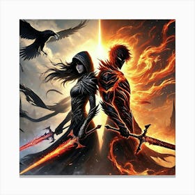 Zoya Flame And Shadow Bond 1 Canvas Print